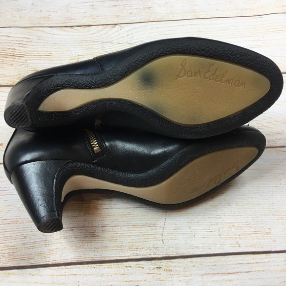 Sam Edelman Marmont Black Leather Ankle Boots - Picture 8 of 8